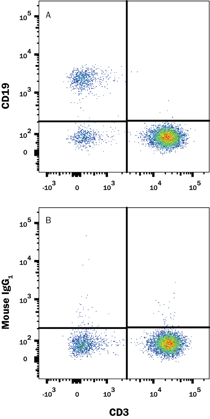 Detection of CD19 antibody in Human PBMCs antibody by Flow Cytometry.